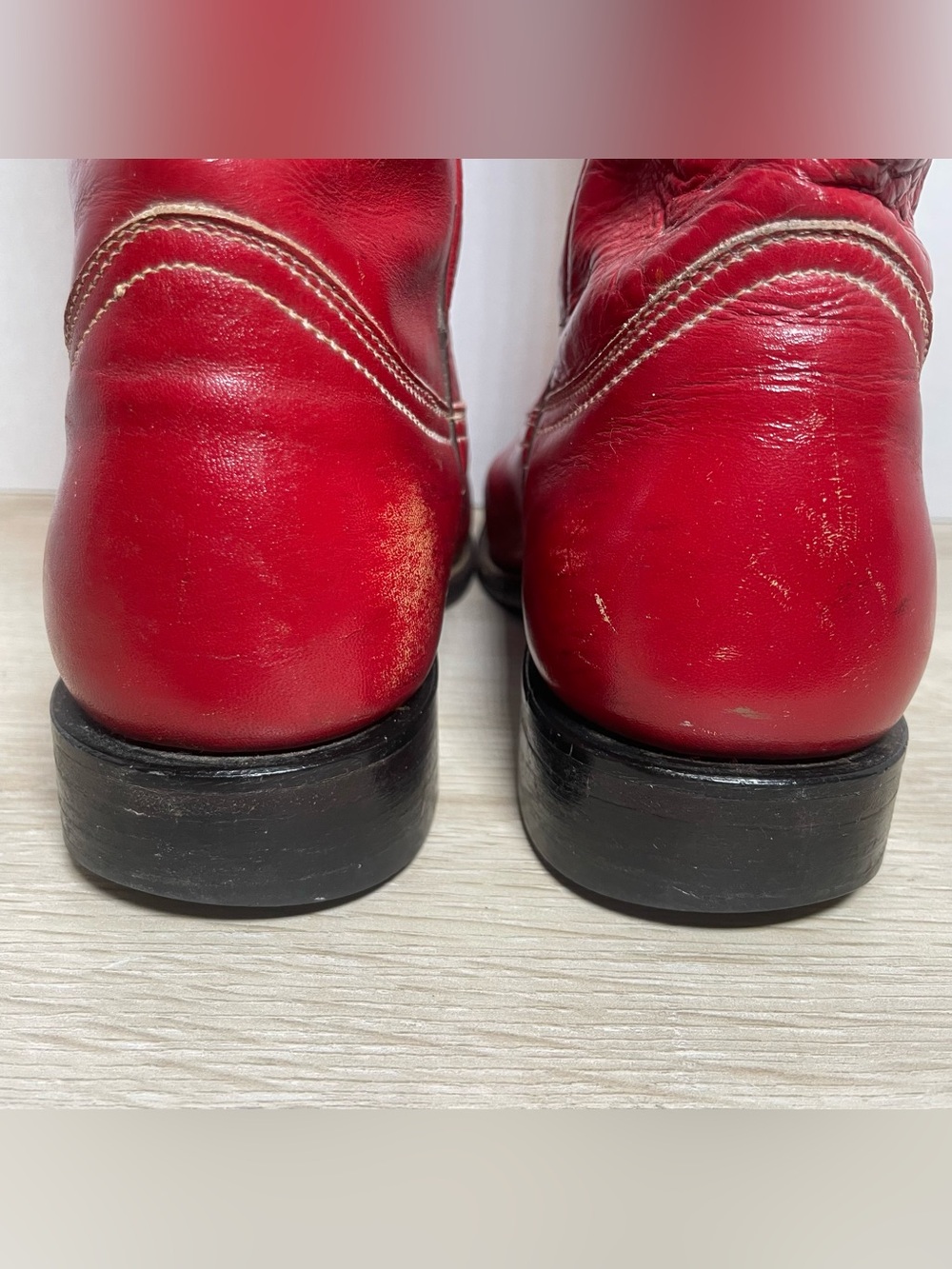 Vintage Red Leather Cowboy Boots - Roper Western Cowboy Ranch *read BELOW - Picture 4 of 16